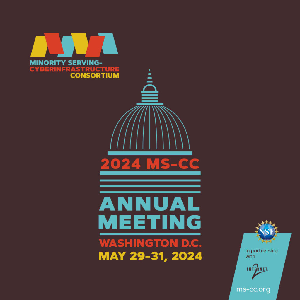 Graphic promotional banner for MS-CC 2024 annual meeting in Washington D.C. from May 29-31, 2024.