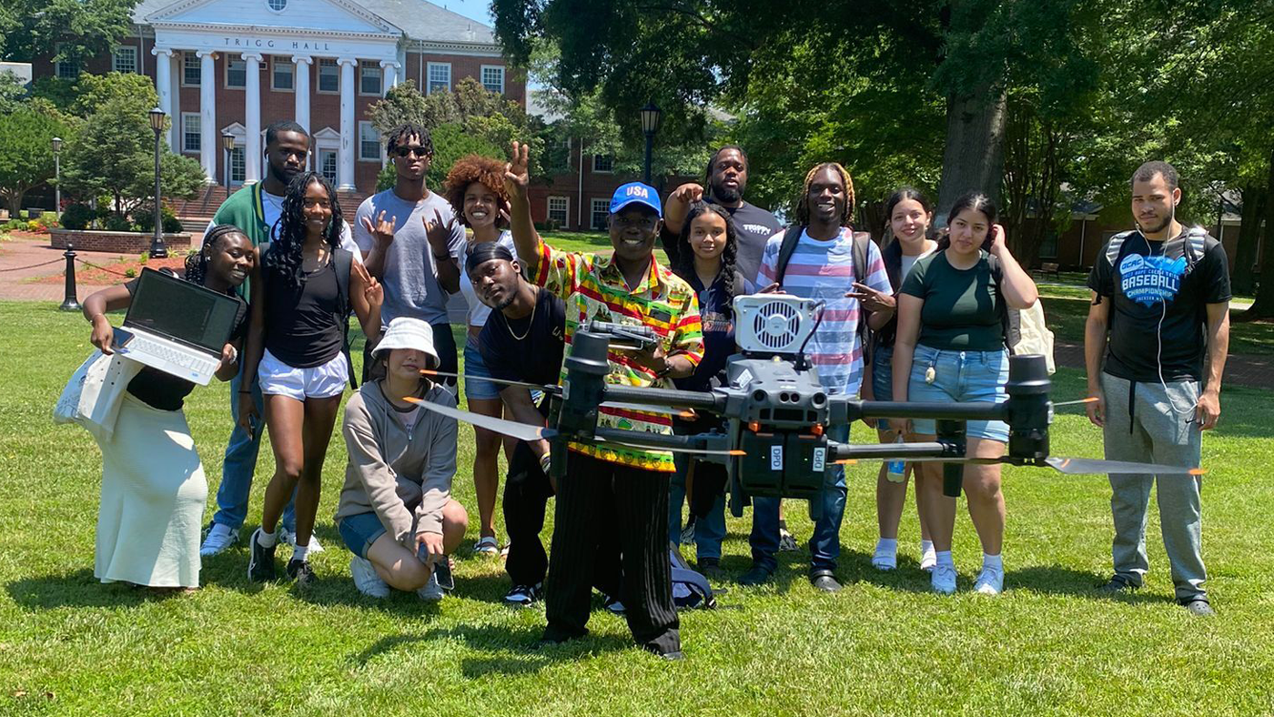 Students gathering for a photo during the 2024 Climate Science Program.